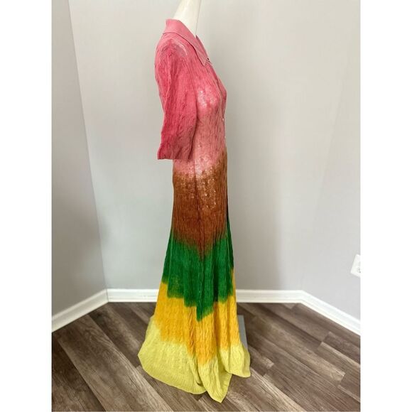 ETRO Ombré Stripe Cable Knit Wool Sweater Dress - Picture 11 of 13